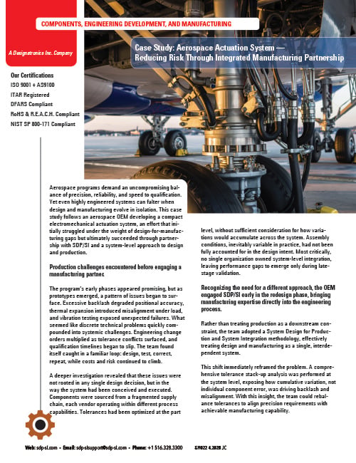 Case Study, Aerospace Actuation System