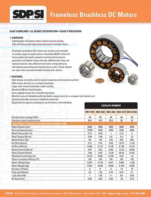 Frameless Brushless DC